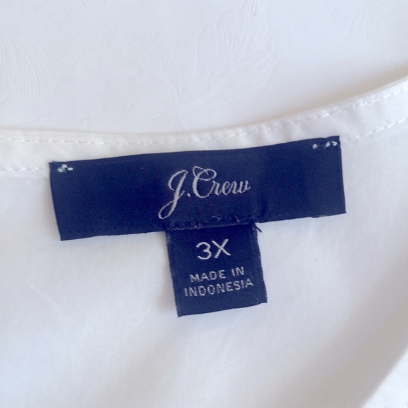 J. Crew White Puff-Sleeve Cotton Poplin Top - Picture 8 of 16